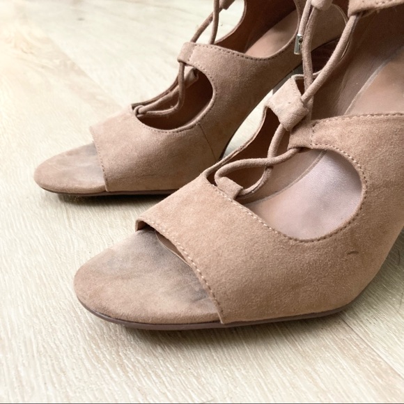 Aldo Astievia Gladiator Lace Up Heeled Sandals Tan - Picture 3 of 9